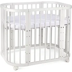 BABYBETT WHITE, 5in1 mit Matratze