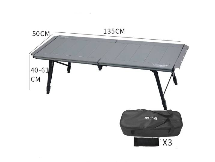 Table de camping IGT Tryhomy, table IGT 5 unités, table légère en alliage d'aluminium, table pliante de camping, table de pique-nique, table tactique