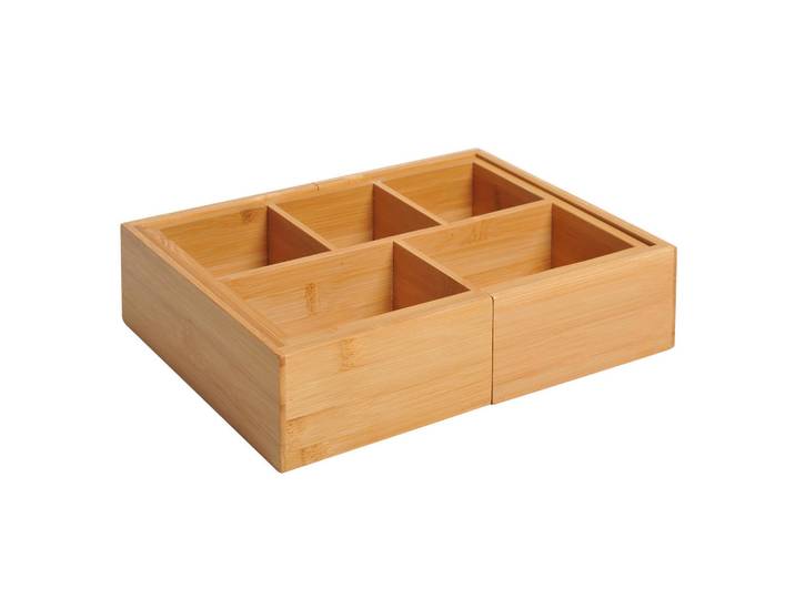 Homcom Aufbewahrungsbox Bambus Natur, Naturfarben, Holz, 17.6x7x24.6 cm, Ordnen & Aufbewahren, Deko- & Aufbewahrungsboxen, sonstige Boxen