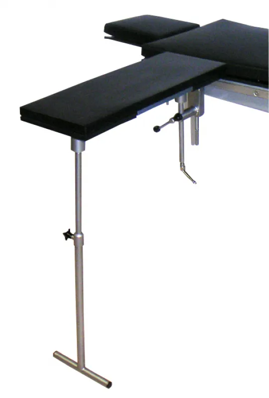AGA Sanitätsartikel GmbH Arm-und Hand OP-Tisch aus CrNi-Stahl, höhenverstellbar 700 - 1135 mm, mit Bodenabstützung, Polsterauflage AHT-3065