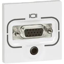 Legrand 078774 HD 15 + Jack 3,5 mm Anschlusseinheit (SK), Anschluss mittels Schraubklemmen