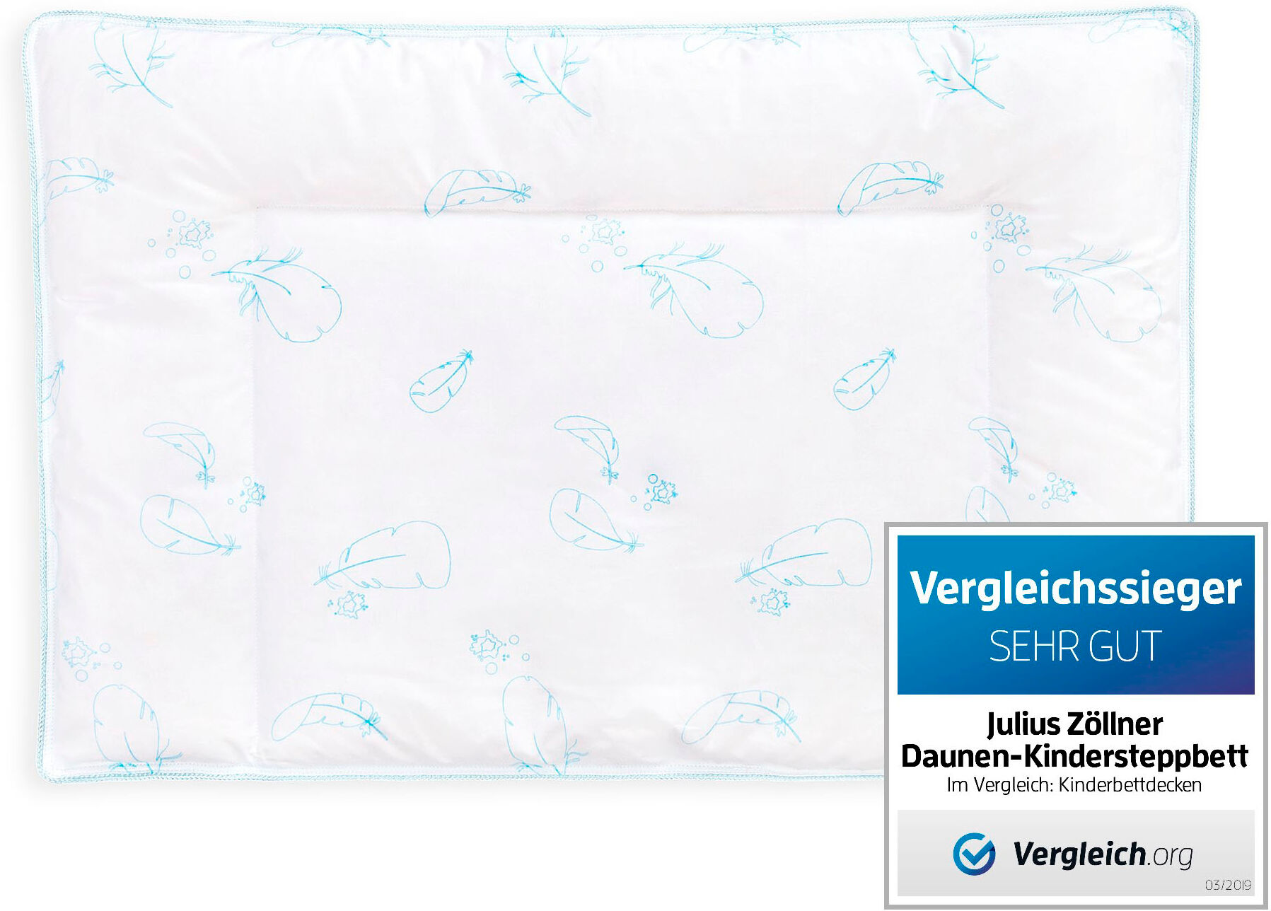 Daunenkissen JULIUS ZÖLLNER "Daunen-Kinderkopfkissen, Kissen Made in Germany", Baby, Gr. B/H/L: 40cm x 4cm x 60cm, Baumwolle, 1 Stk., weiss (weiß), Bezug: 100% Baumwolle. Füllung: 90% Gänsedaunen, 10% Gänsefeder, Kopfkissen Daunenkissen, Kissen 40x60 cm w