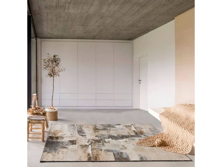 Tapis abstrait beige 140x200 cm