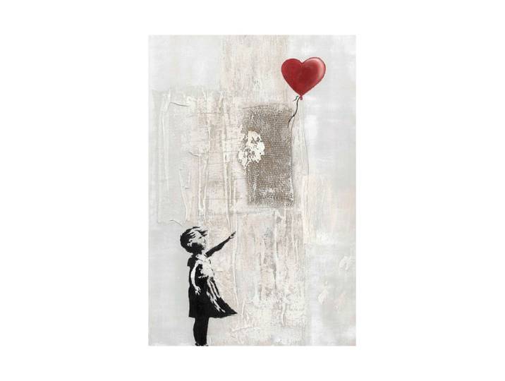Handgemaltes Bild „Love Balloon Girl“ 80 x 120 cm Multicolor Crea Collection