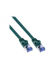 InLine Patchkabel flach U/FTP Cat.6A grün 10m Blau Grün (71800G)