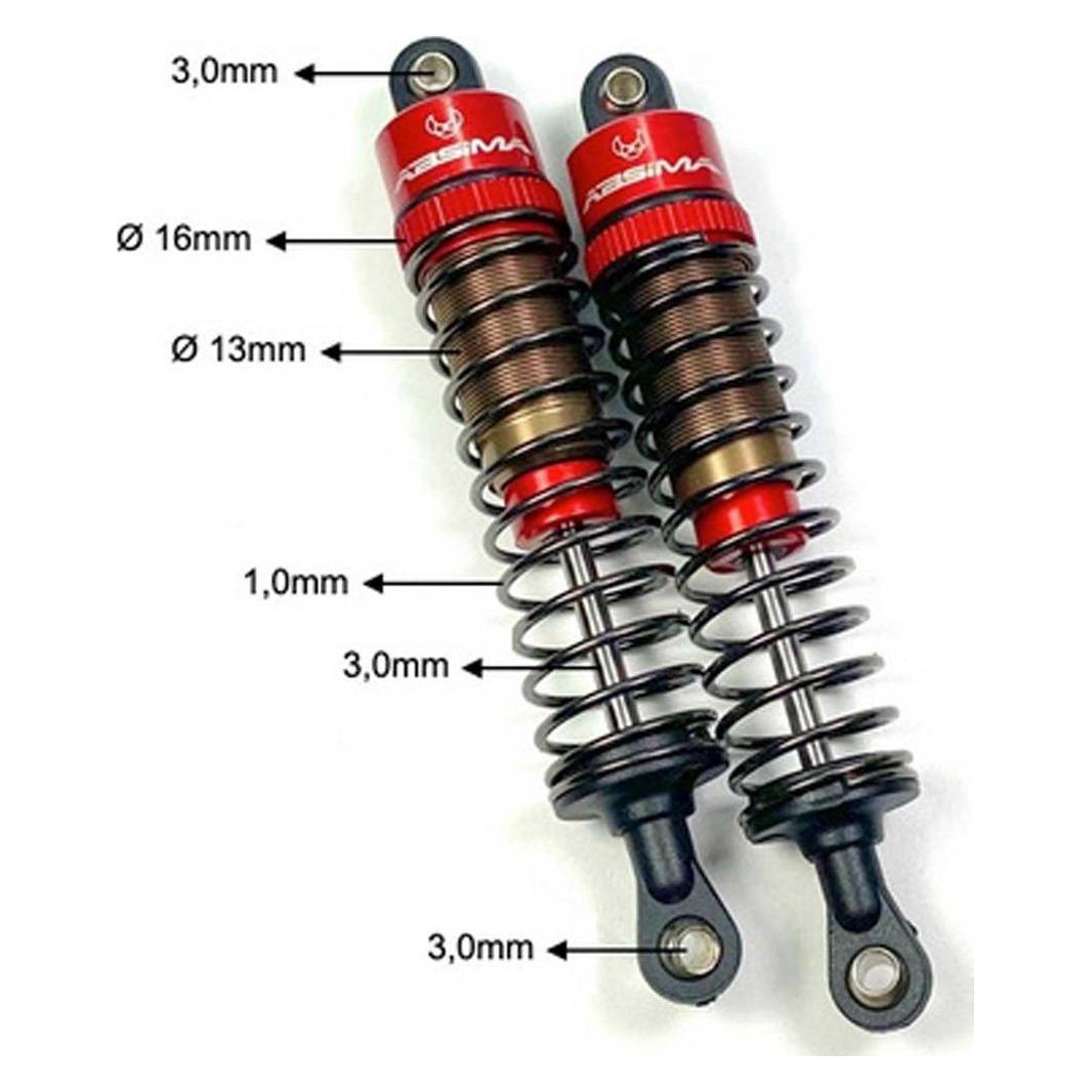 Absima Alu Standard Stossdämpfer 95mm 1:10 (2) (AB2330044)