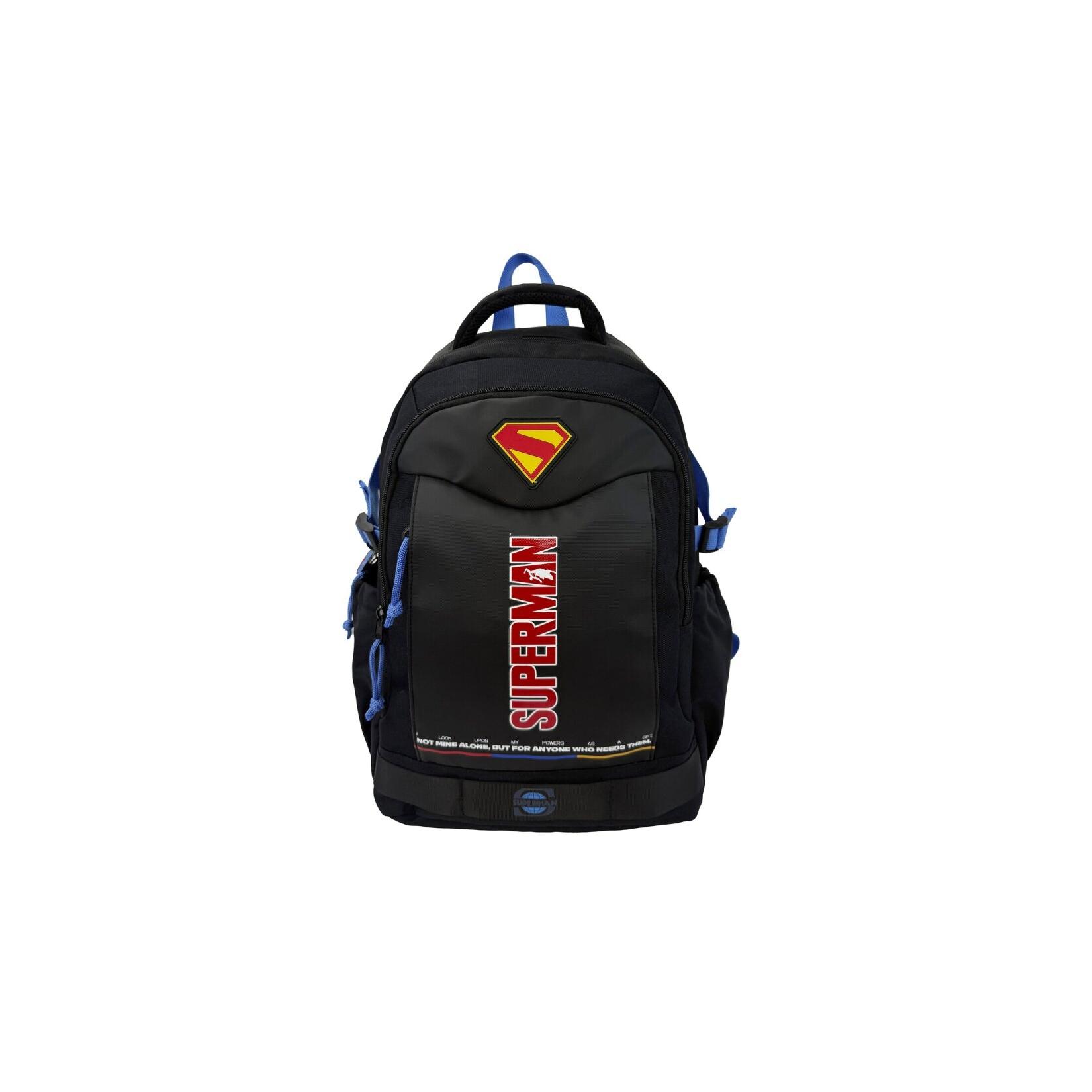 Superman Kinder Rucksack Schulrucksack mit 3 Fächern
