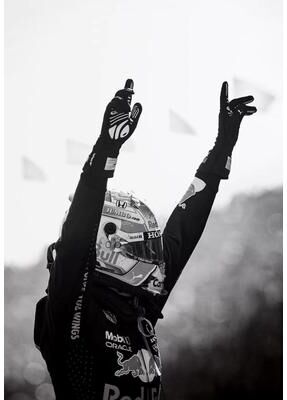 Inspired Finds Premium Monaco F1 Racing Canvas Print Wall Art For Motorsport Fans, Formula 1 Wall Art With Dynamic Car Photography arms Up 15.75x23.62in Unframed