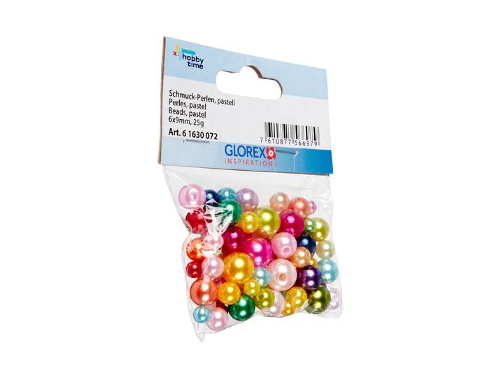 Glorex Schmuck-Perlen Pastell 6 × 9 mm 25 g