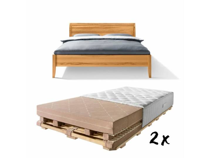 TEAM 7 Naturholzmöbel Sesam Bett mit Schlafsystem aus massiver