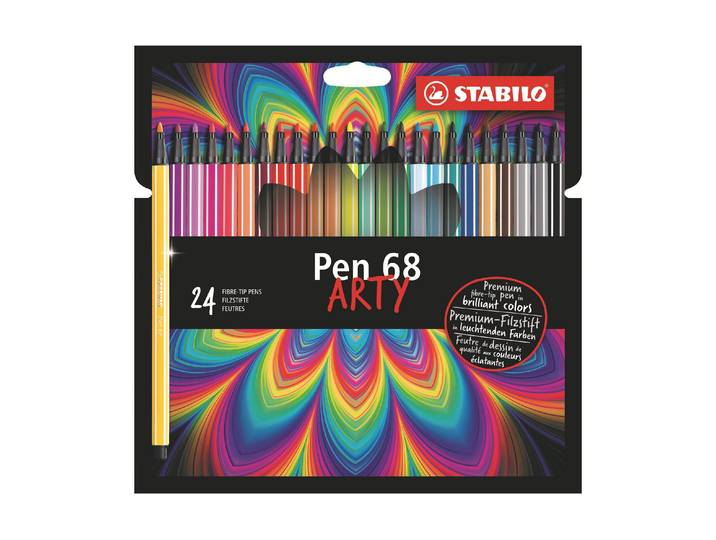 Faserstift STABILO Pen68 Arty, 24 S , bunt, Kunststoff, Stifte, Faserstift