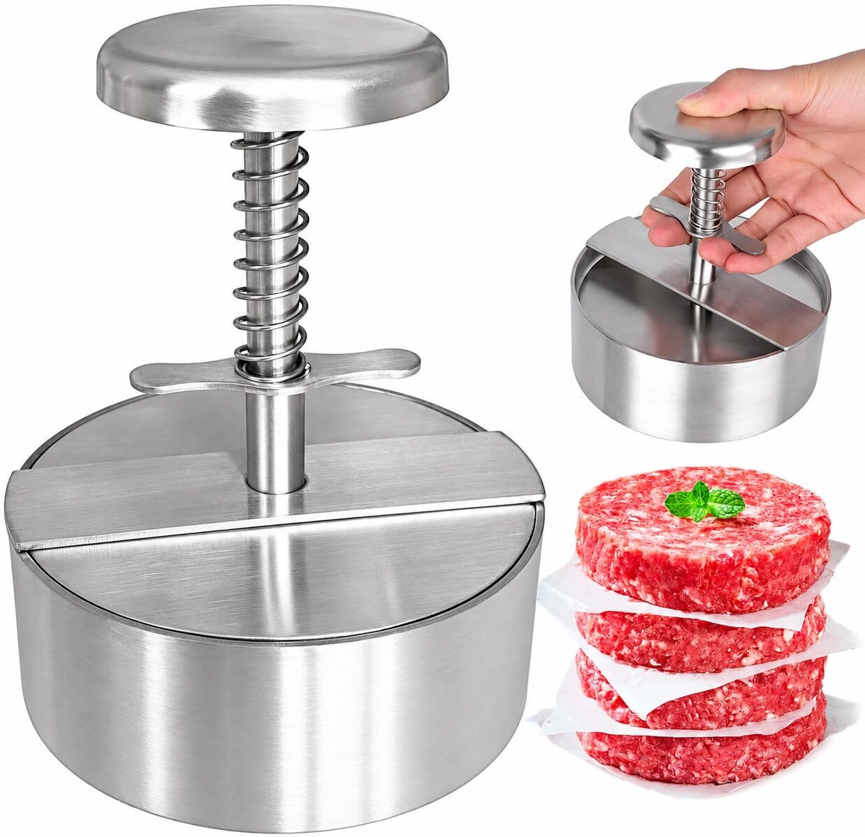 INF Burgerpresse aus Edelstahl 304 11 cm
