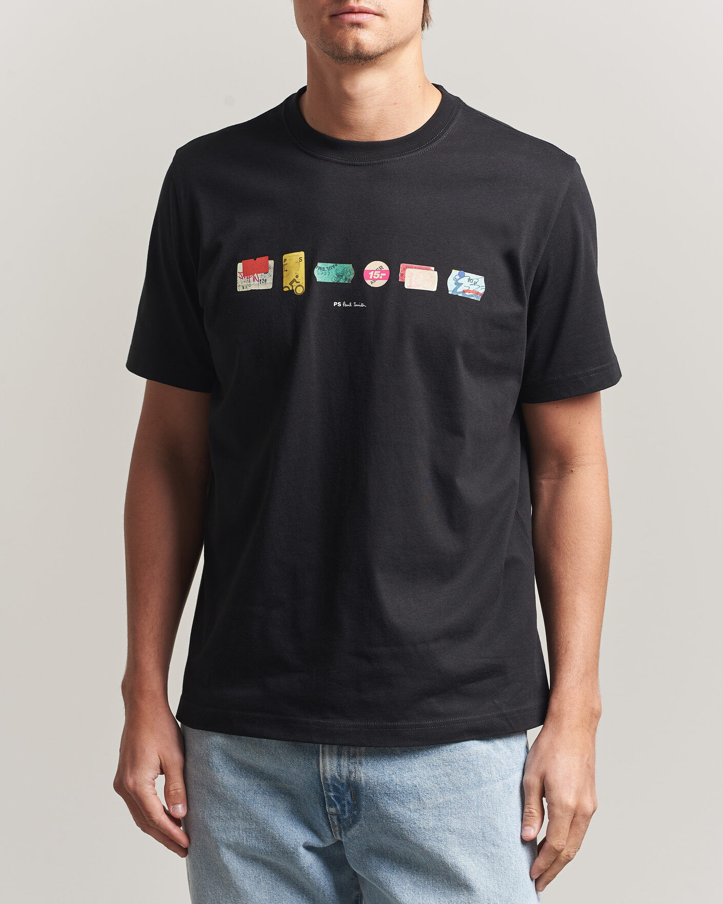 PS Paul Smith In A Row Crew Neck T-Shirt Black men L Sort