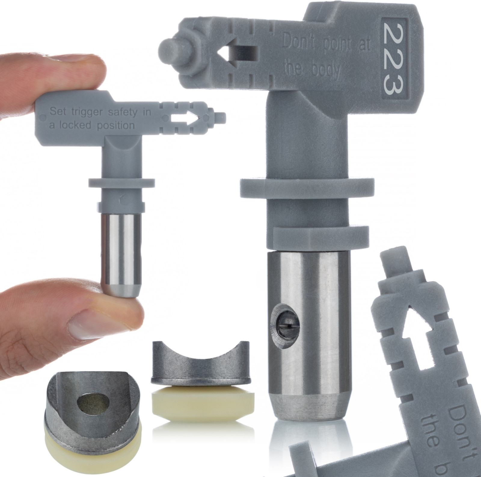 Rosfix Spuitmond Hi-Flow 223 Rosfix voor Airless Verfspuit met 10 cm Spuitbreedte en Afdichting