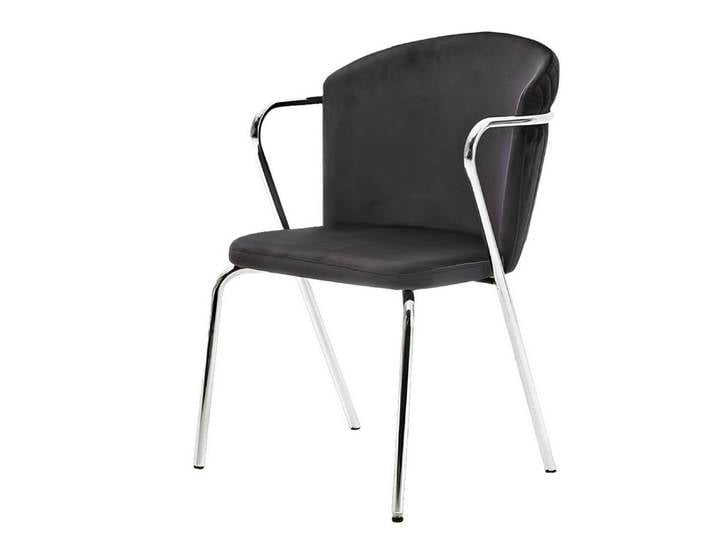 JVmoebel Stuhl Eleganter schwarzer Polsterstuhl für Wohn- und Büroräume (1 St), Made in Europa