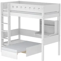 Flexa Hochbett White Casa 90 x 200 cm Lack Weiß