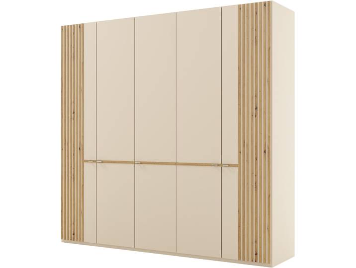 Drehtürenschrank, 246,3x236 cm, Holzwerkstoff, Beige, 5 Türen & Dämpfer, Musterring