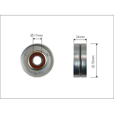CAFFARO Spannrolle, Keilrippenriemen 66-00 für VW