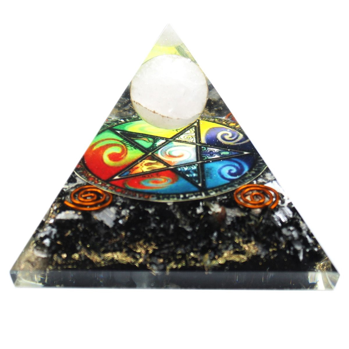 Ancient Wisdom Orgonite Piramide Middernacht Pentagon 70mm