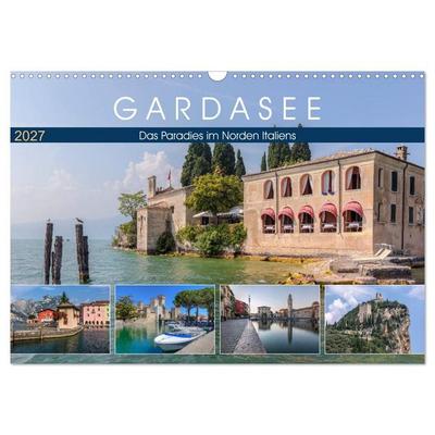Gardasee, das Paradies im Norden Italiens (Wandkalender 2027 DIN A3 quer), CALVENDO Monatskalender