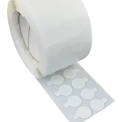 100 Paar - Klettpunkte transparent, paarweise Haken und Flausch 15 mm, Kunststoff, weiß, transluzent