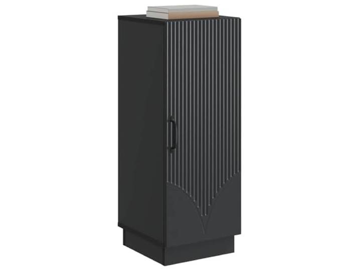 KTHLBRH Sideboard schwarz 33 x 34,5 x 87 cm Ingenieurholz Esszimmer-Möbel, viel Stauraum, raffiniertes Design, funktional