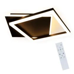 LED-DECKENLEUCHTE Daniela Schwarz Metall 44/40/6 cm Deckenlampe