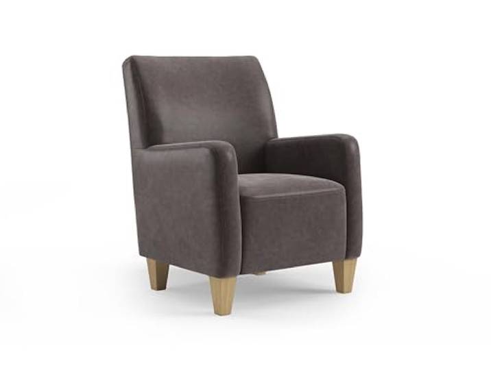 Cavadore Sessel Vida / Polstersessel im trendigen Design / 74 x 93 x 81 / Mikrofaser, Graubraun