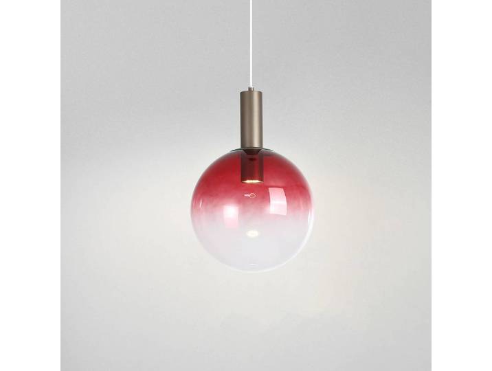 Searchlight Hängelampe Ombre, dimmbar, rot, für Wohn- / Esszimmer, Glas, Pendelleuchte