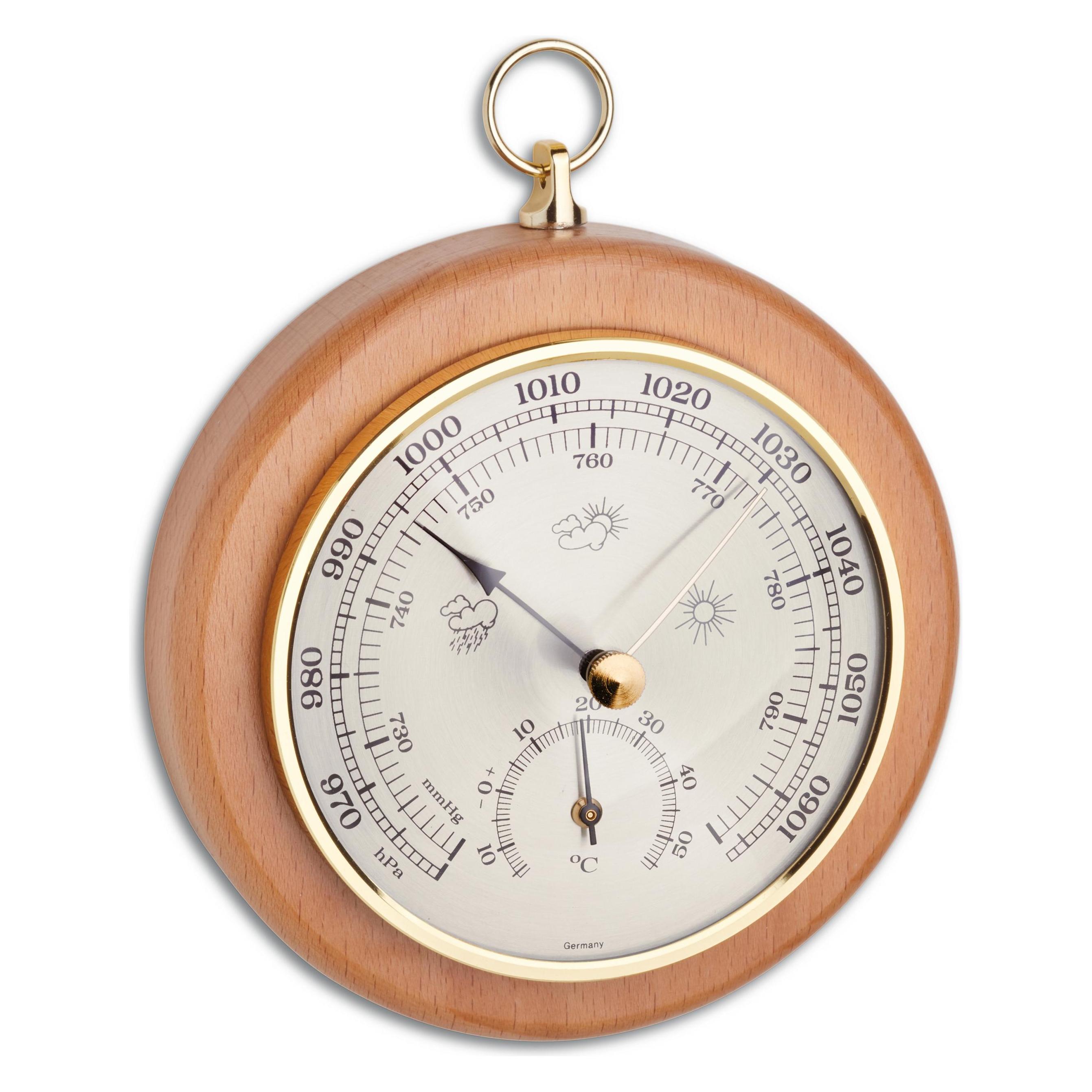 TFA 45.1000 Analoges Thermo-Barometer aus Massivholz (45.1000.05)