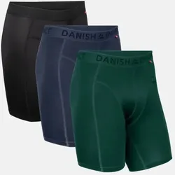 SPORTS EXTRA LANGE TRUNKS - 3-Pack - Schwarz | Blau | Grün - 2XL