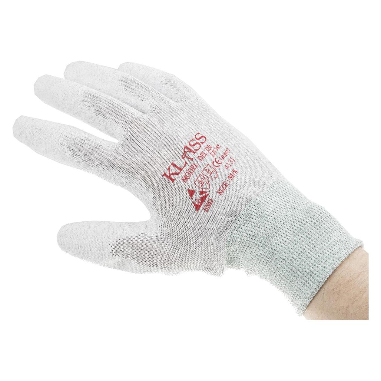 RS PRO Touch screen gloves with PU coating, M (8) (8691651)