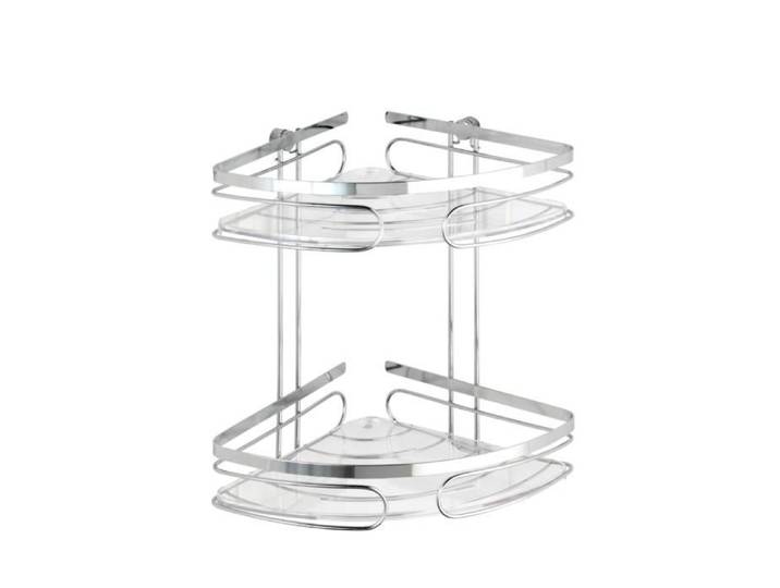 Étagère d'angle de douche - WENKO - Premium - 2 paniers - Acier inox brillant - Peu encombrante