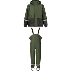 ZigZag Simba PU Regenjacke + Regenhose Set Kinder 3074 - kombu green 5 (110)