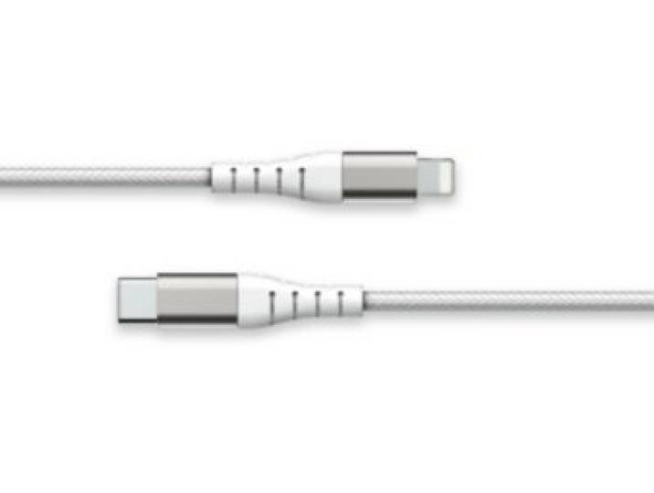Force Power - Câble Lightning Vers Usb-C Renforcé 1.2m Recyclé Blanc