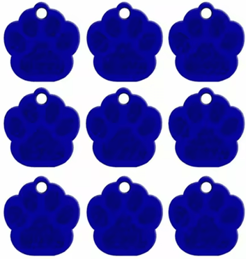 Inspire Curations PawGuard Personalized Pet ID Tags For Dogs & Cats blue 27x28x1 Mm