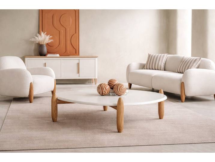 JVmoebel Couchtisch Schicker Weißer Couchtisch Wohnzimmer Kaffeetisch Edle Holzmöbel, Made in Europa