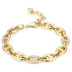 STEFFEN SCHRAUT Armband 64 Zirkonia Länge ca. 17+4cm Edelstahl