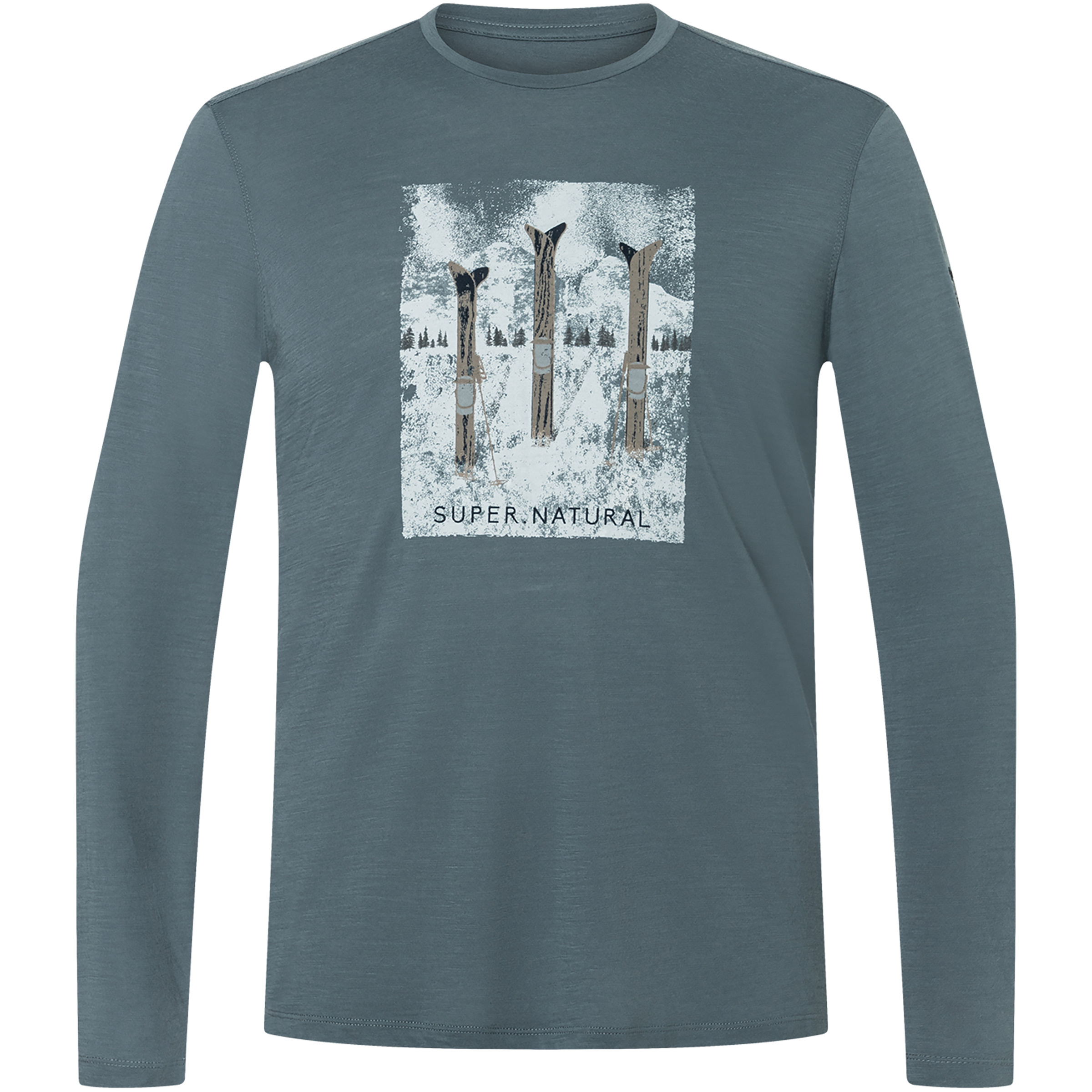 Super.Natural Triple Ski Herren Longsleeves blau Größe S Hautfreundlich Merinowolle