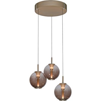 NEUHAUS PURE LED Pendelleuchte "PURE E-Infinity", braun (bronzefarben), 3, Ø 35,3cm H: 80cm, 1 Stk., Leuchten, e-SLIDE Funktion, CCT, dimmbar, Fernbedienung, LED Pendelleuchte