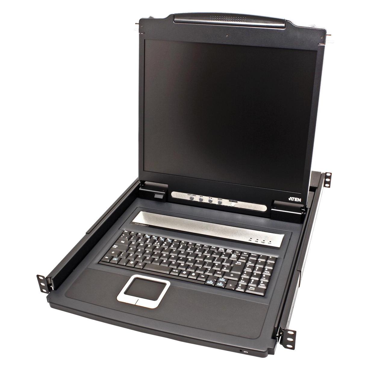 Aten CL1000N KVM-Konsole, 19" LCD, VGA, PS/2, Tastaturlayout US (CL1000N US)