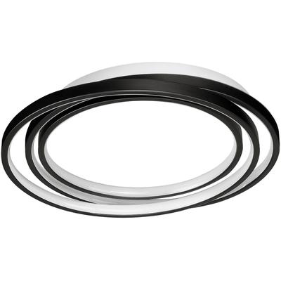 NOVA LUCE Deckenleuchte "ARBOR", schwarz-weiß (schwarz), 3, Ø 44cm H: 8cm, 1 Stk., Leuchten, Deckenleuchte