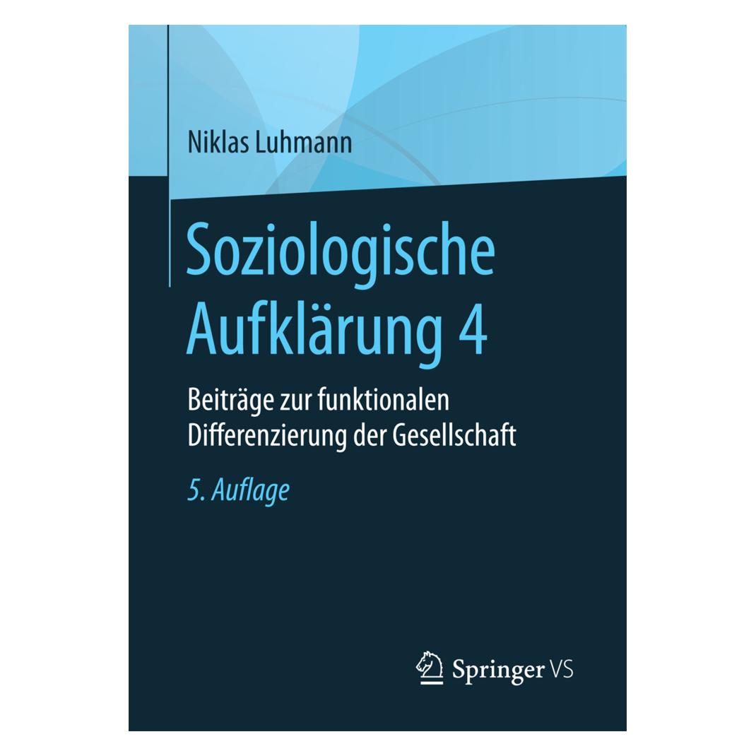 Springer Soziologische Aufklärung 4 (Deutsch, Softcover, Niklas Luhmann) (55956807)