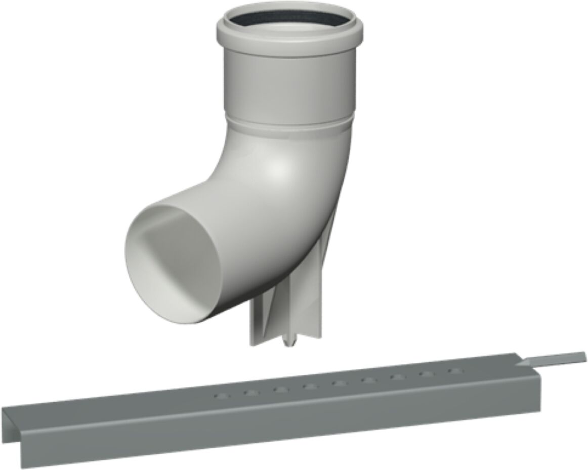 Bertrams Polyline EW kit de fixation 40BS125 arc de support avec rail de support, DN 125