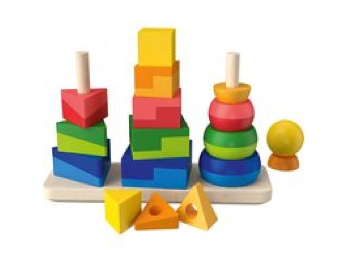 LUPILU® Jeu d'éveil en bois (tours à empiler)