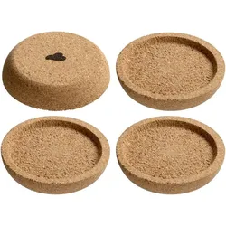 Leonardo Korkuntersetzer Gocce 4tlg. Holz, Textil, Natur Beige S (Small)