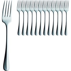 Solex Menügabel Baguette 110102, 21,8 cm, Edelstahl 18/10, silber poliert, 12 Stück