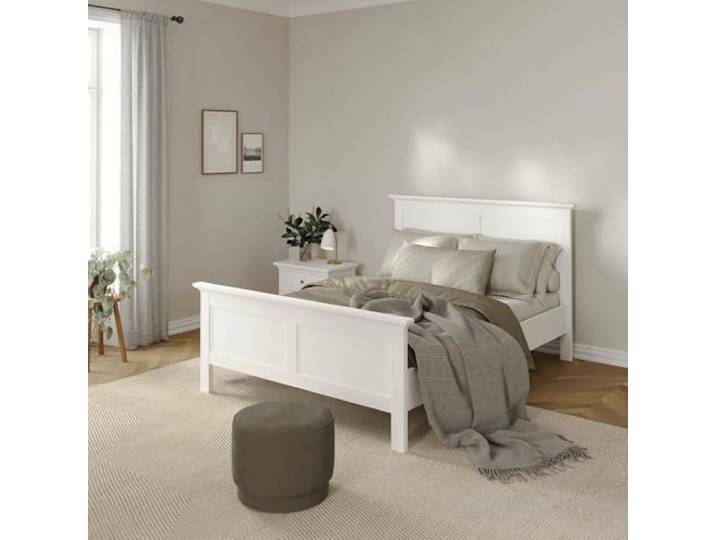 Dmora - Orthopädisches Einzelbett LattenrostIsaure, Bettgestell, Orthopädischer Lattenrost, Lattenroste für Bettstruktur, 201x158 h110 cm, Weiß