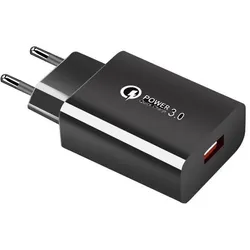 emissimo USB Schnellladegerät Ladegerät mit intelligenter Ladesteuerung bis 18 Watt  1 Stück