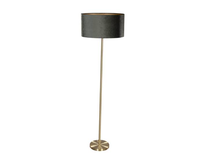 Vloerlamp messing met ovale velours kap groen 50cm - Simplo